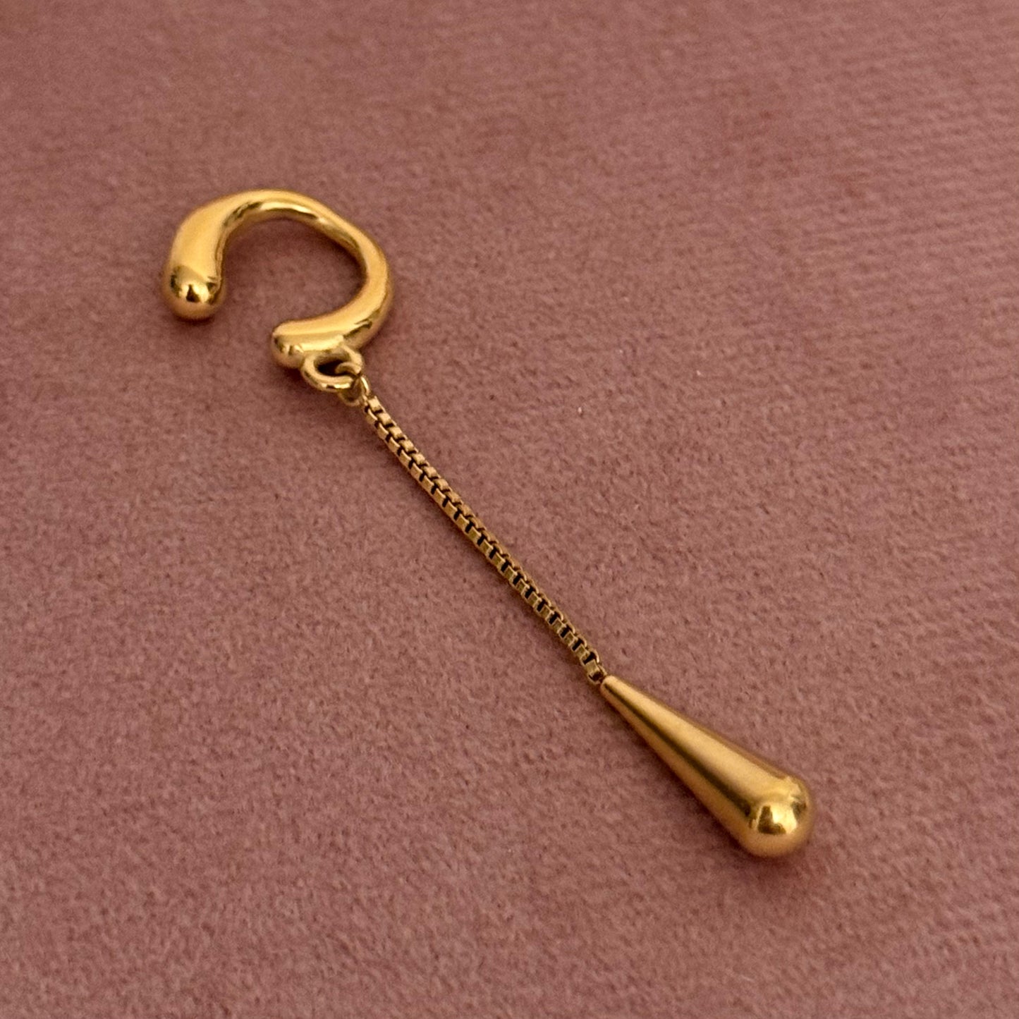 Gold Drop Ear Cuff