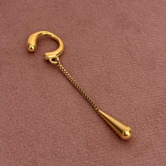 Gold Drop Ear Cuff