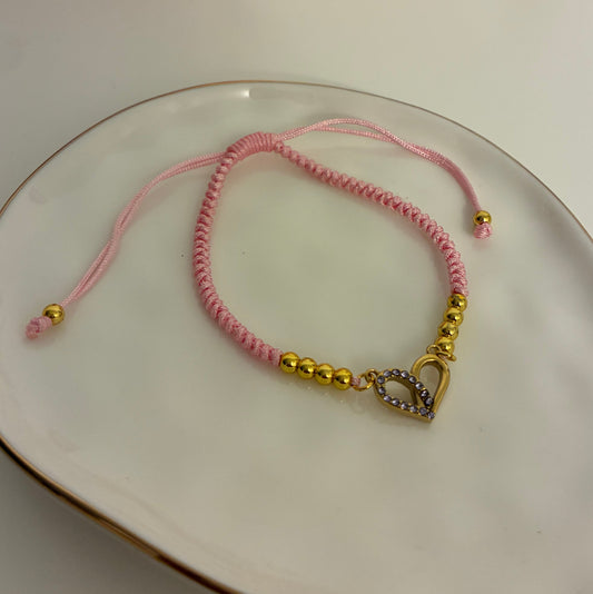 Pink Heart Bracelet