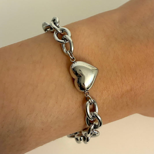 Heart Silver Bracelet