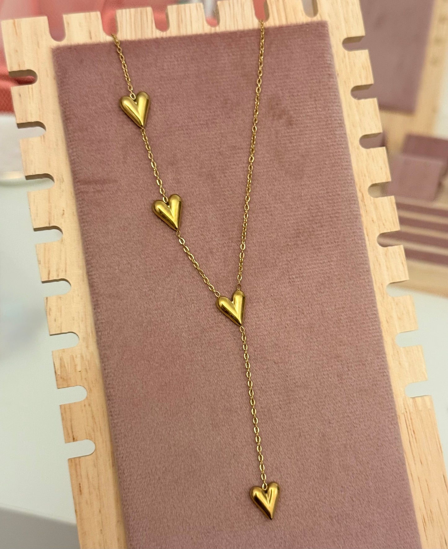 Gold Hearts Necklace