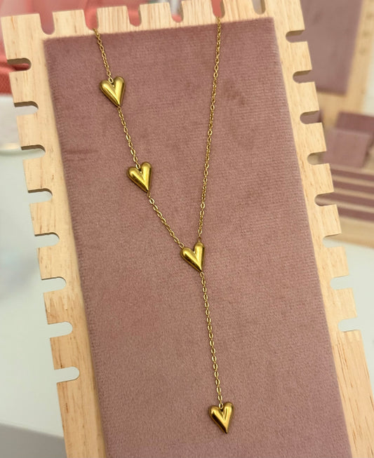 Gold Hearts Necklace