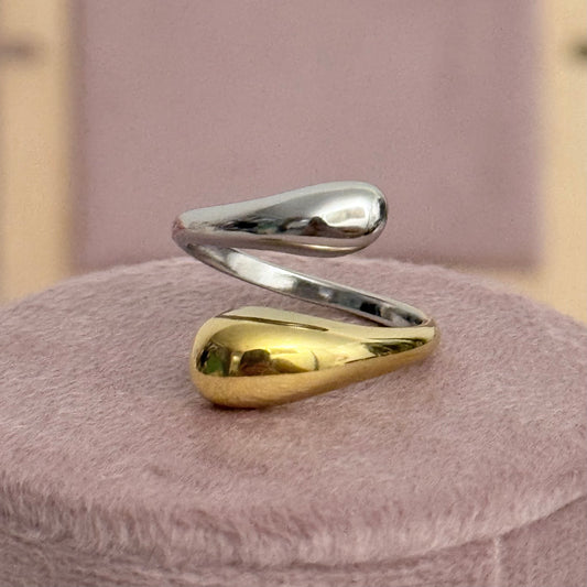 Drop Two Tones Ring